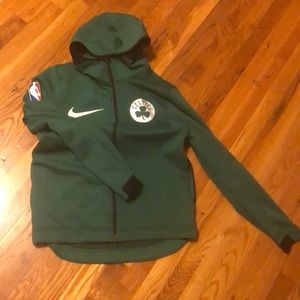 Boston Celtics on court full zip hood